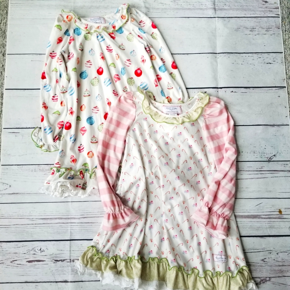 Set of 2 Sweet Honey Boutique Christmas Pajamas